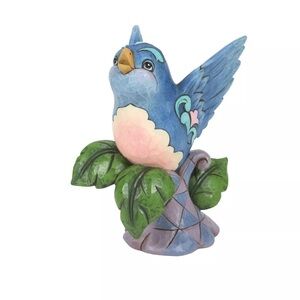 NWT Enesco Jim Shore Heartwood Creek Bluebird Perched on Branch 5.25 Inch
